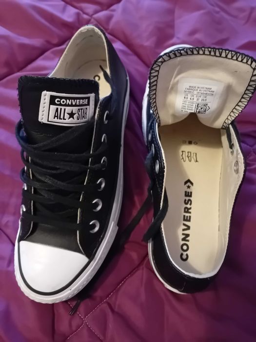 Ténis All Star converse preto em pele