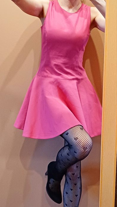 Sukienka Simple 34-36, różowa