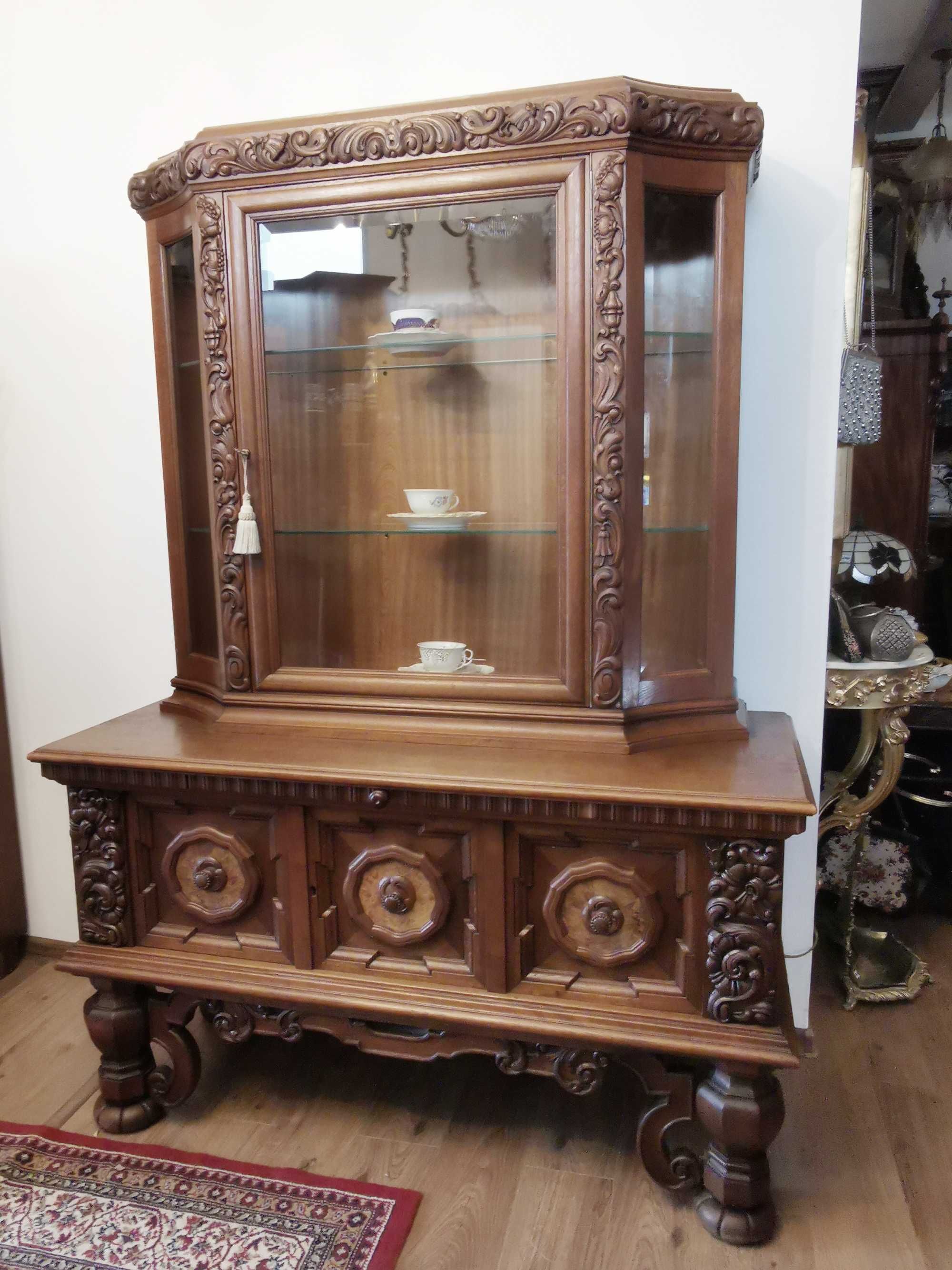 Dębowa witryna biblioteczka antyk 185/2022