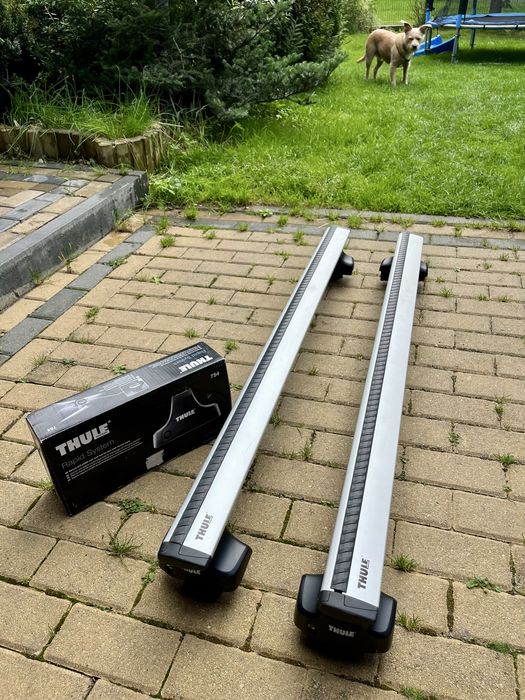 Bagażnik Thule Wingbar stopy + belki 127cm + kit stan idealny okazja