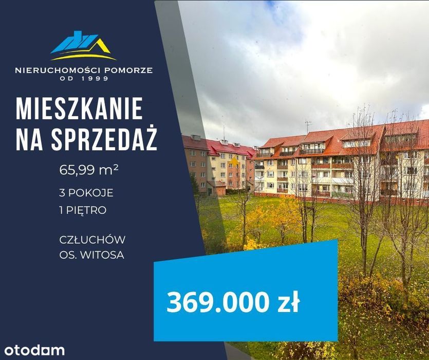 3 pokoje  os. Witosa  pierwsze piętro  duży balkon