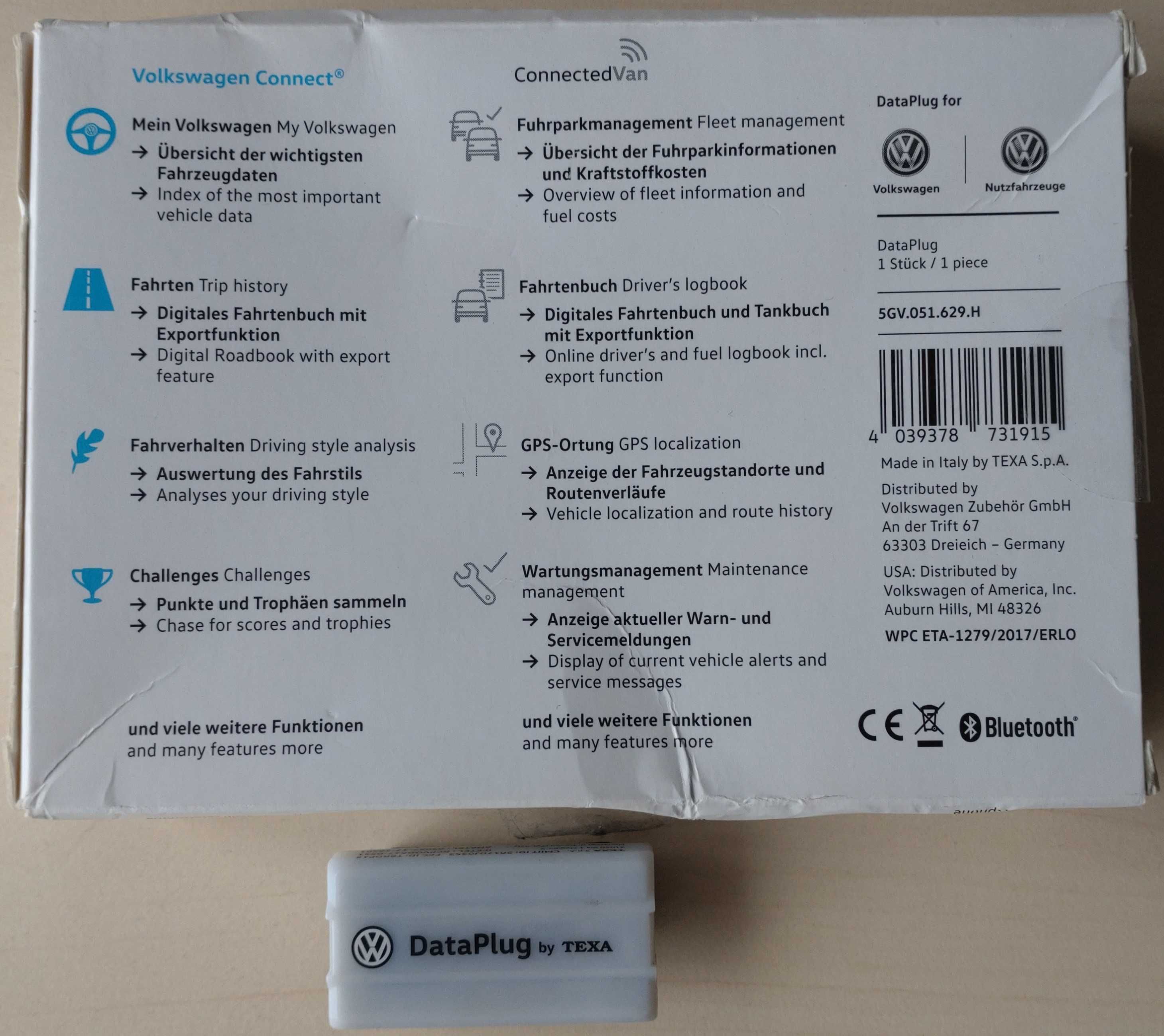 Wtyczka Volkswagen DataPlug 5GV.051.629.H * gniazdo OBD * oryginał