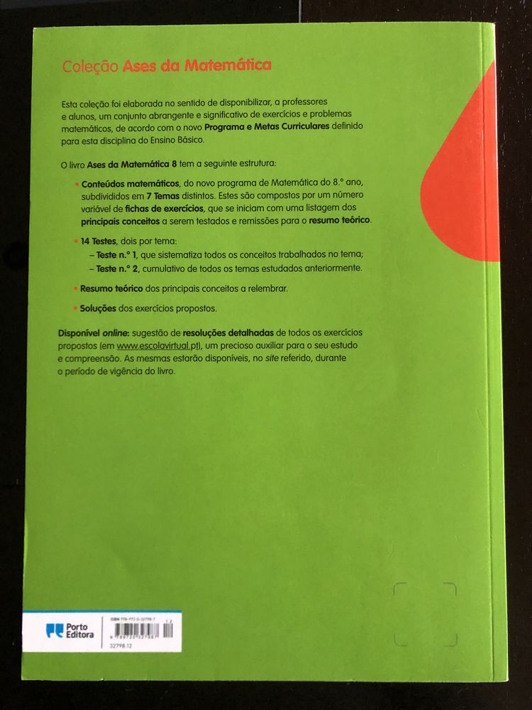 Livros de exercícios de Matemática 8 Ano