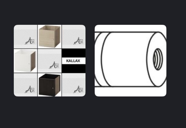 KALLAX ikea elementy montażowe wkładu do regału