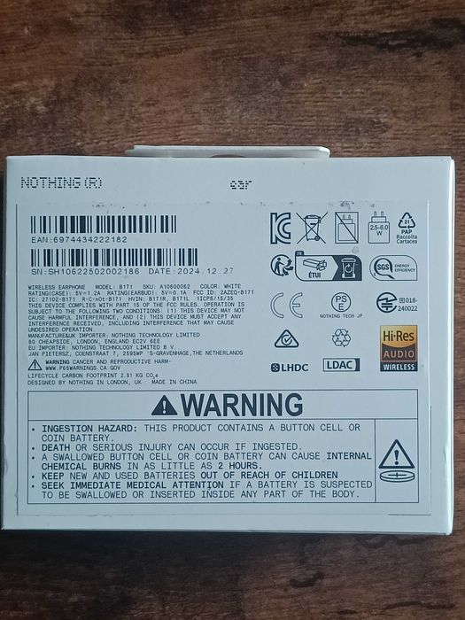 Nothing ear B 171