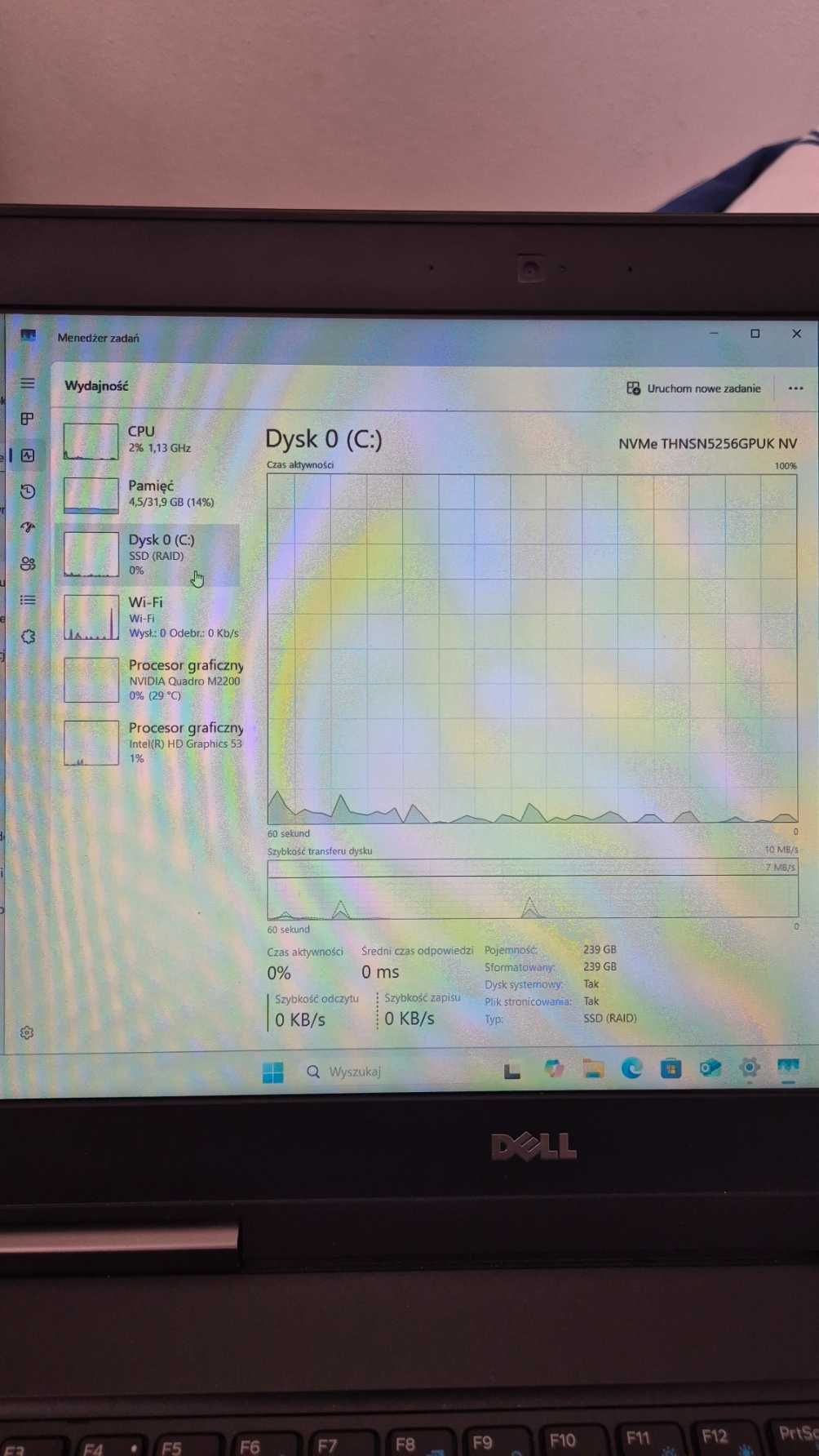 Laptop Dell Precision 7520 i7-32-256SSD-Quadro M2200-11PRO-NFC + DOCK