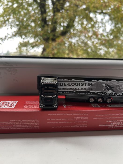 Herpa Scania CS 20 HD naczepa chłodnia "Heide Logistik" skala 1:87