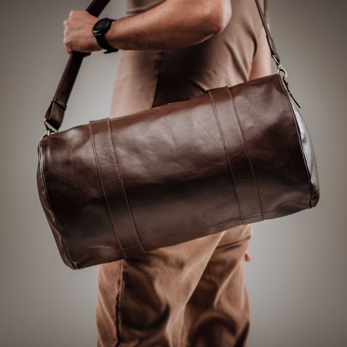 Дорожная кожаная сумка / Шкіряна дорожня сумка VS034