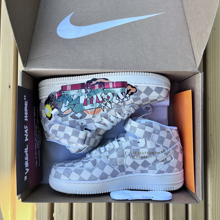 Louis Vuitton x Nike Air Force 1 High “Graffiti” by Virgil Abloh