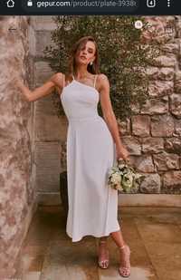 Сукня бренду Gepur з сатину біла