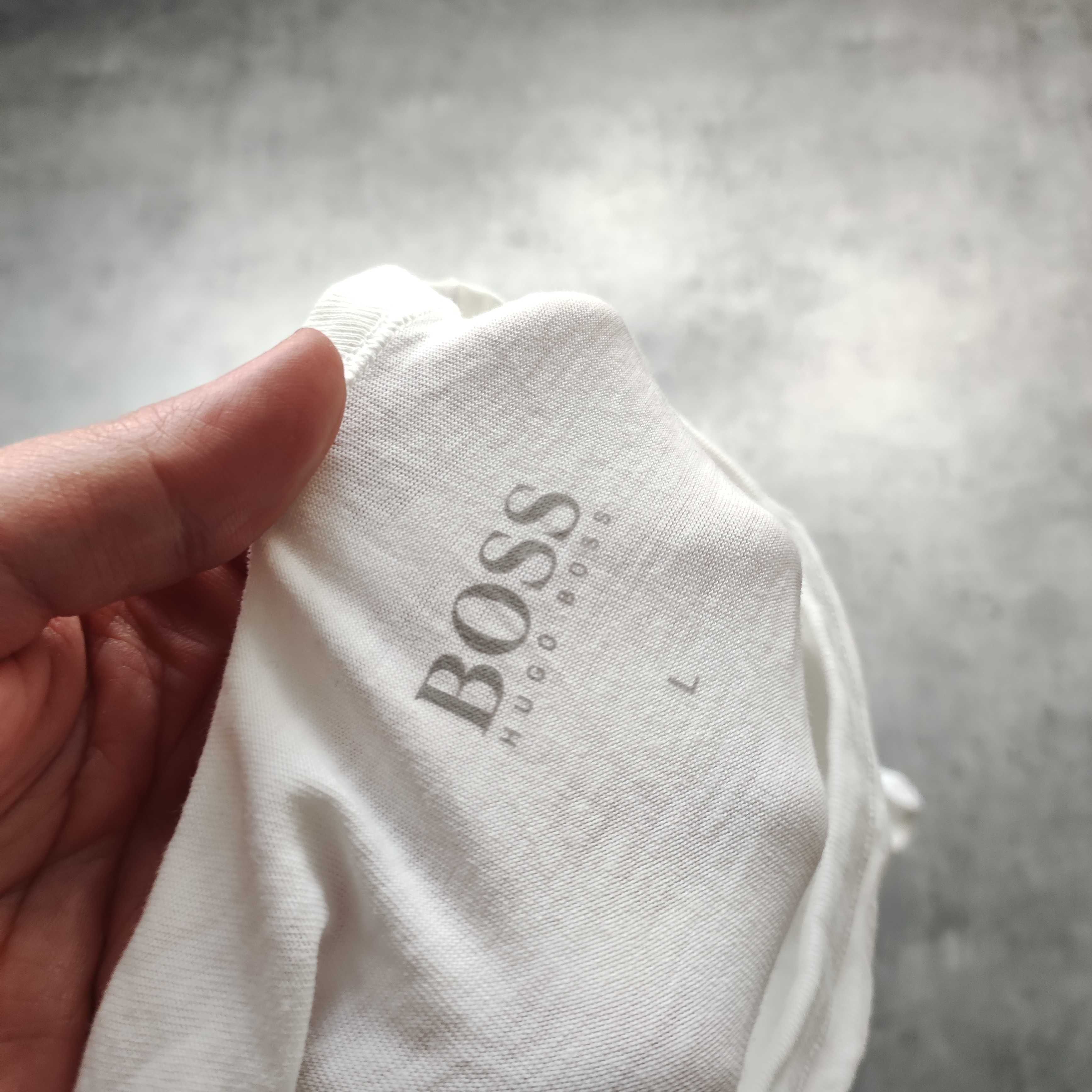 MĘSKA Elegancka PREMIUM Koszulka Basic Czysta Hugo Boss Haft Logo
