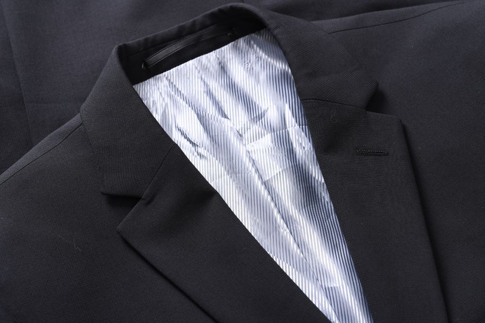 PIERRE CARDIN elegancka czarna marynarka męska wełna strecz r. 48