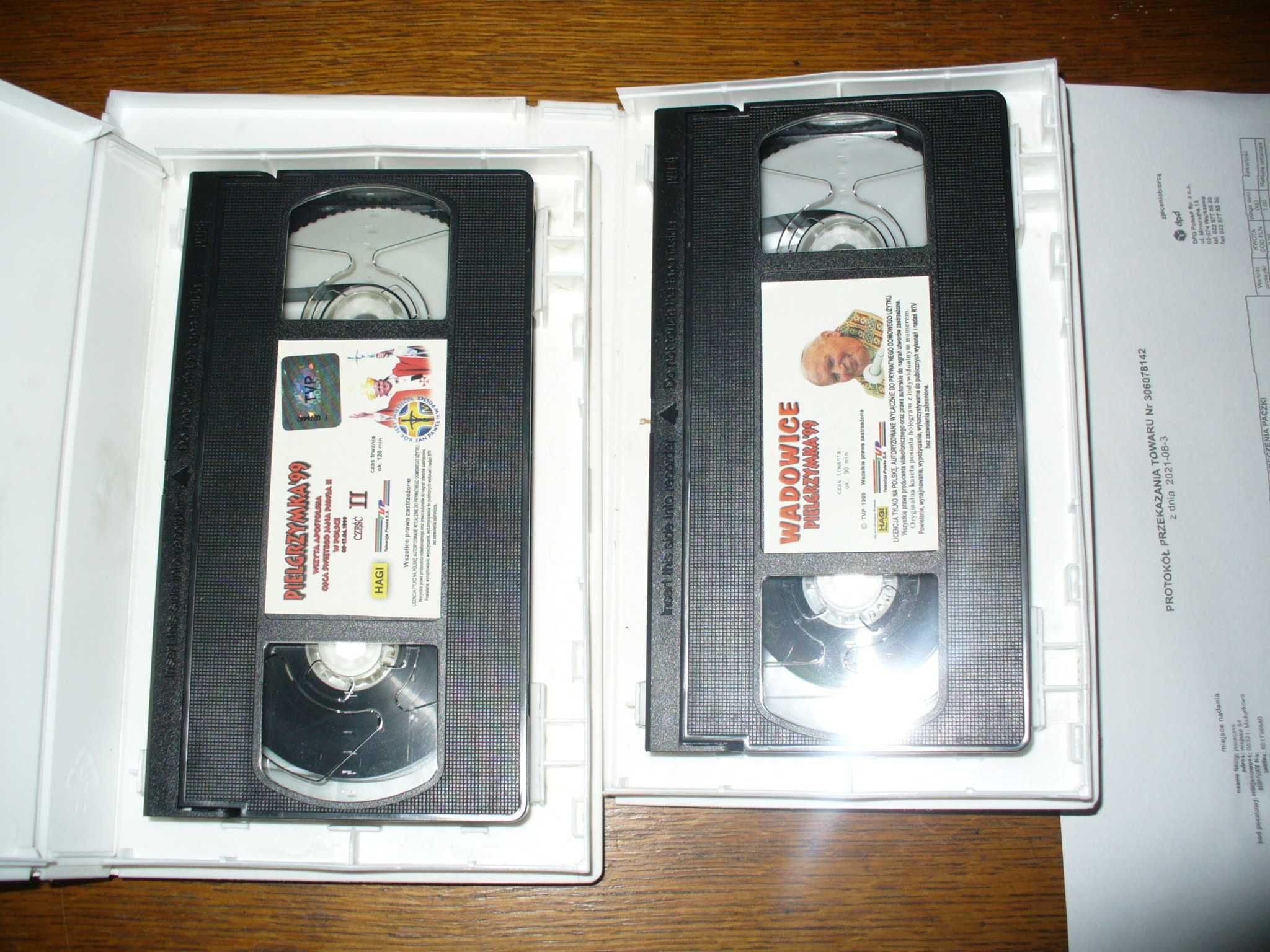 Kaseta video VHS Jan Paweł II Pielgrzymka 1999r 2 sztuki