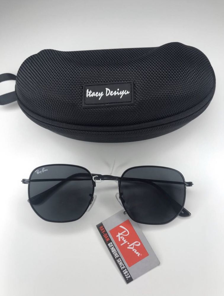 Солнцезащитные очки Ray Ban Hexagonal Черные/Золотые 3548 Рей Бен