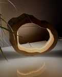 Nowoczesna Lampa LED z Drewna Naturalnego