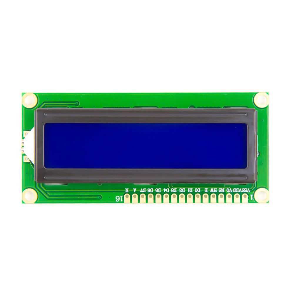LCD 1602А синяя, зелёная подсветка 5v