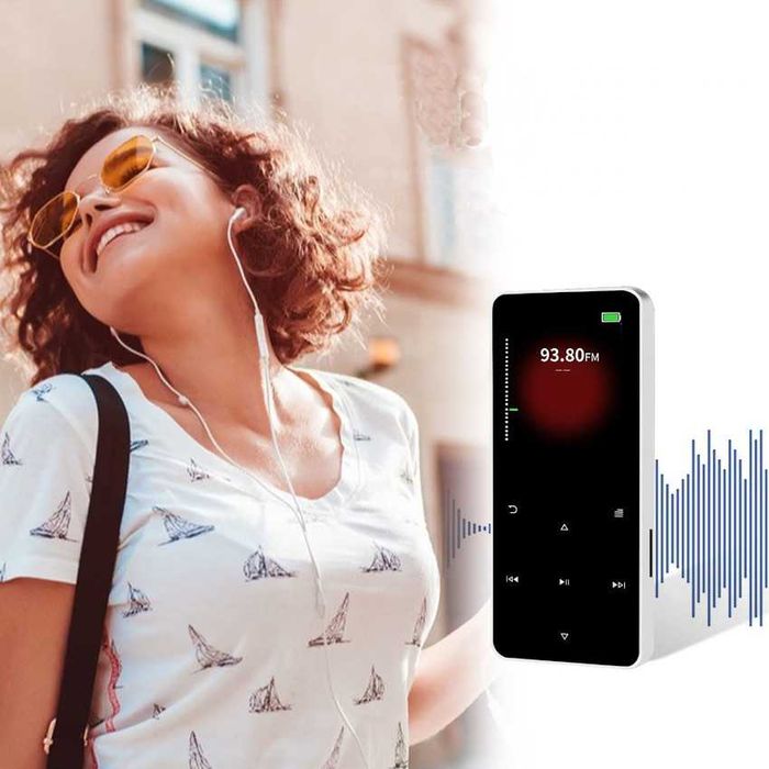 Odtwarzacz MP4 MP3 16GB Bluetooth 5.0 Radio Dyktafon Głośnik Alarm
