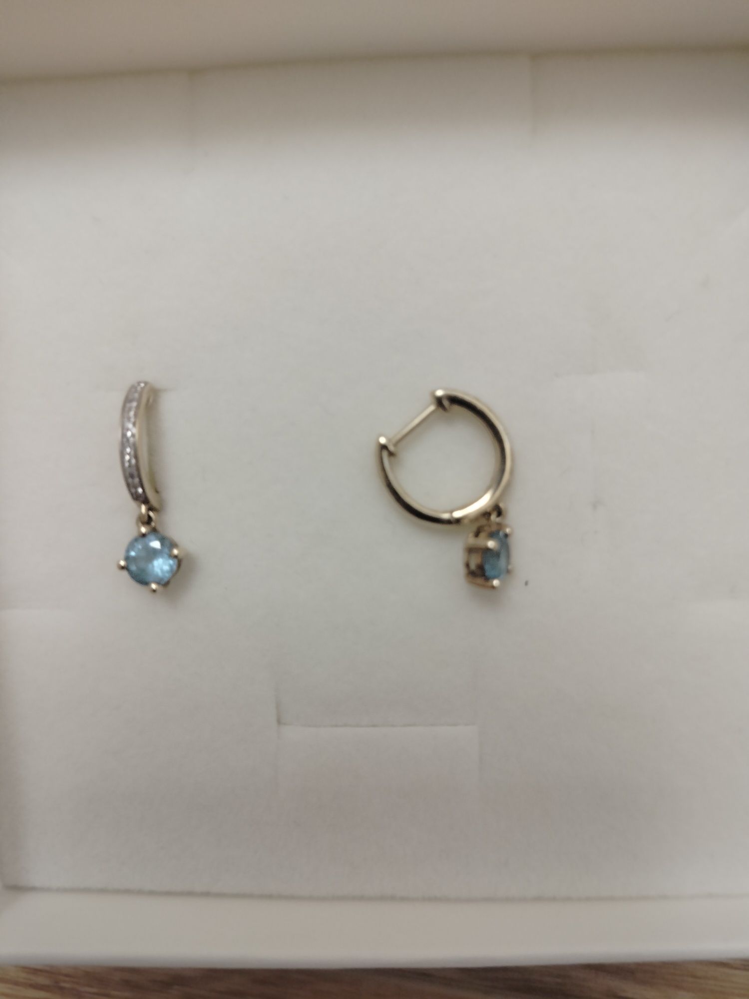 Kolczyki diamenty topaz Apart