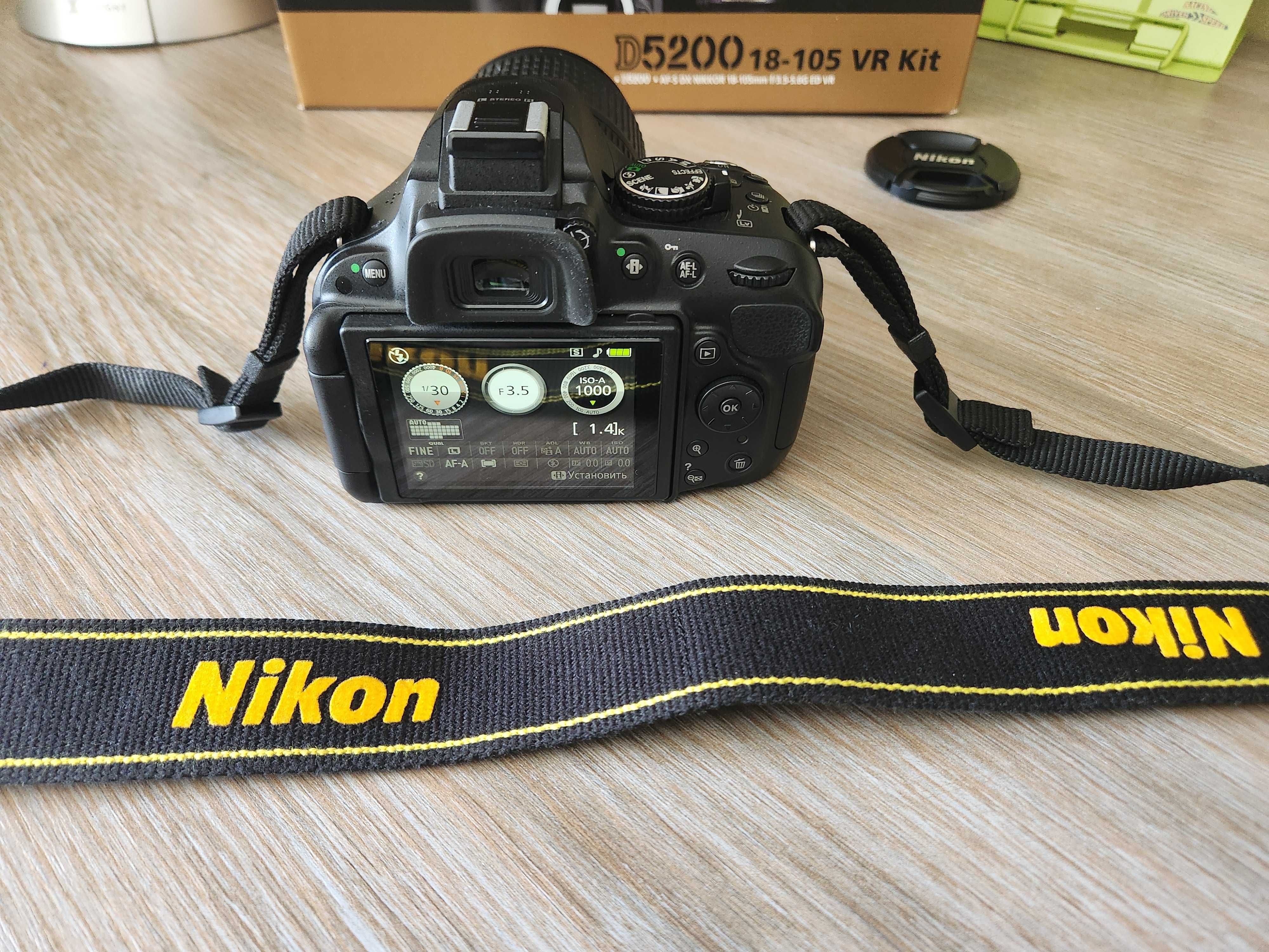 Фотоаппарат Nikon D5200 c объективом 18-105 vr kit