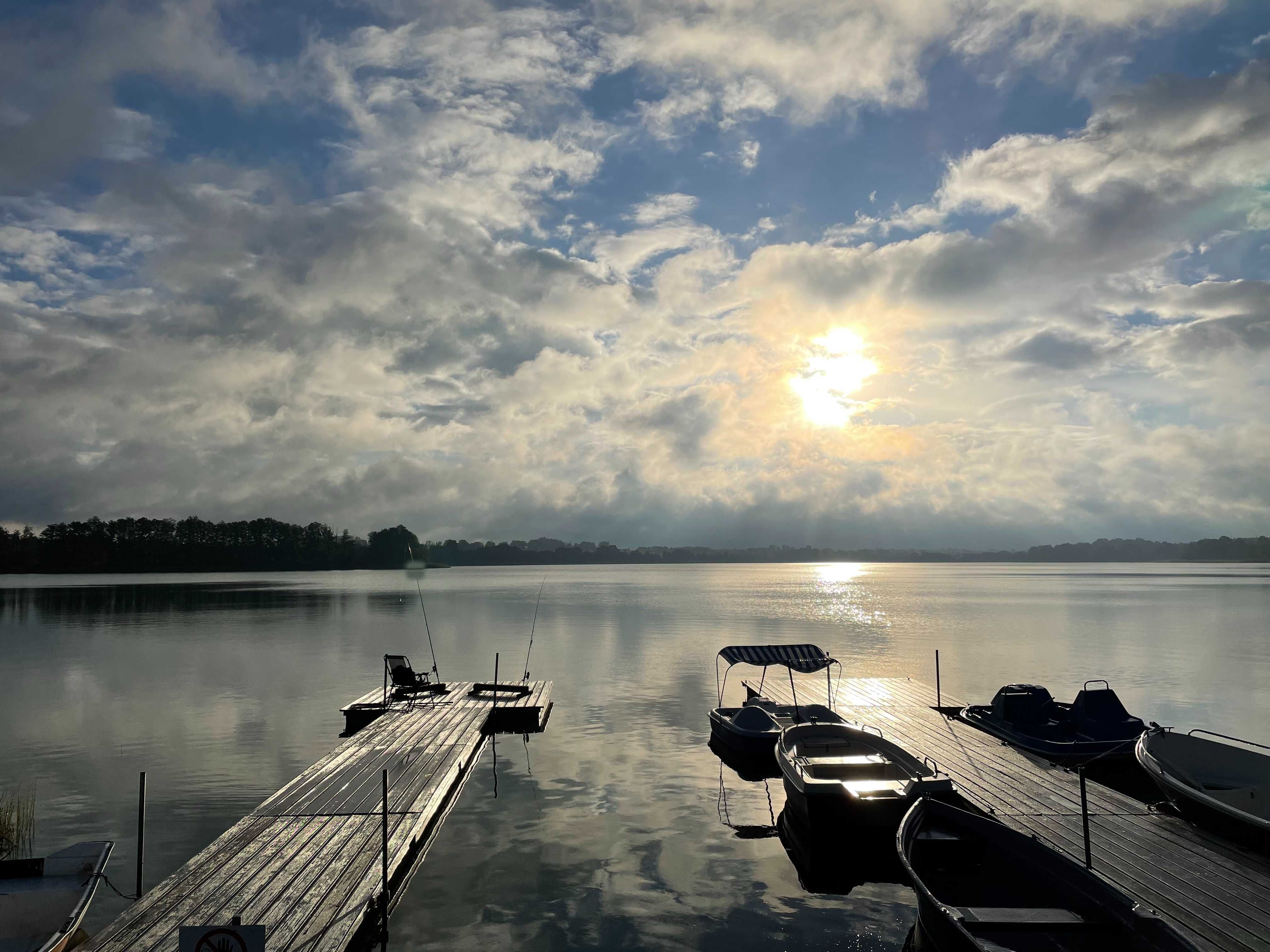 Dom letniskowy, Warmia i Mazury, Kłębowo, łódka, rower wodny, pomost