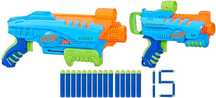 Nerf Elite Junior Ultimate zestaw startowy, 2 Easy-Play Blaster, 15 Ne