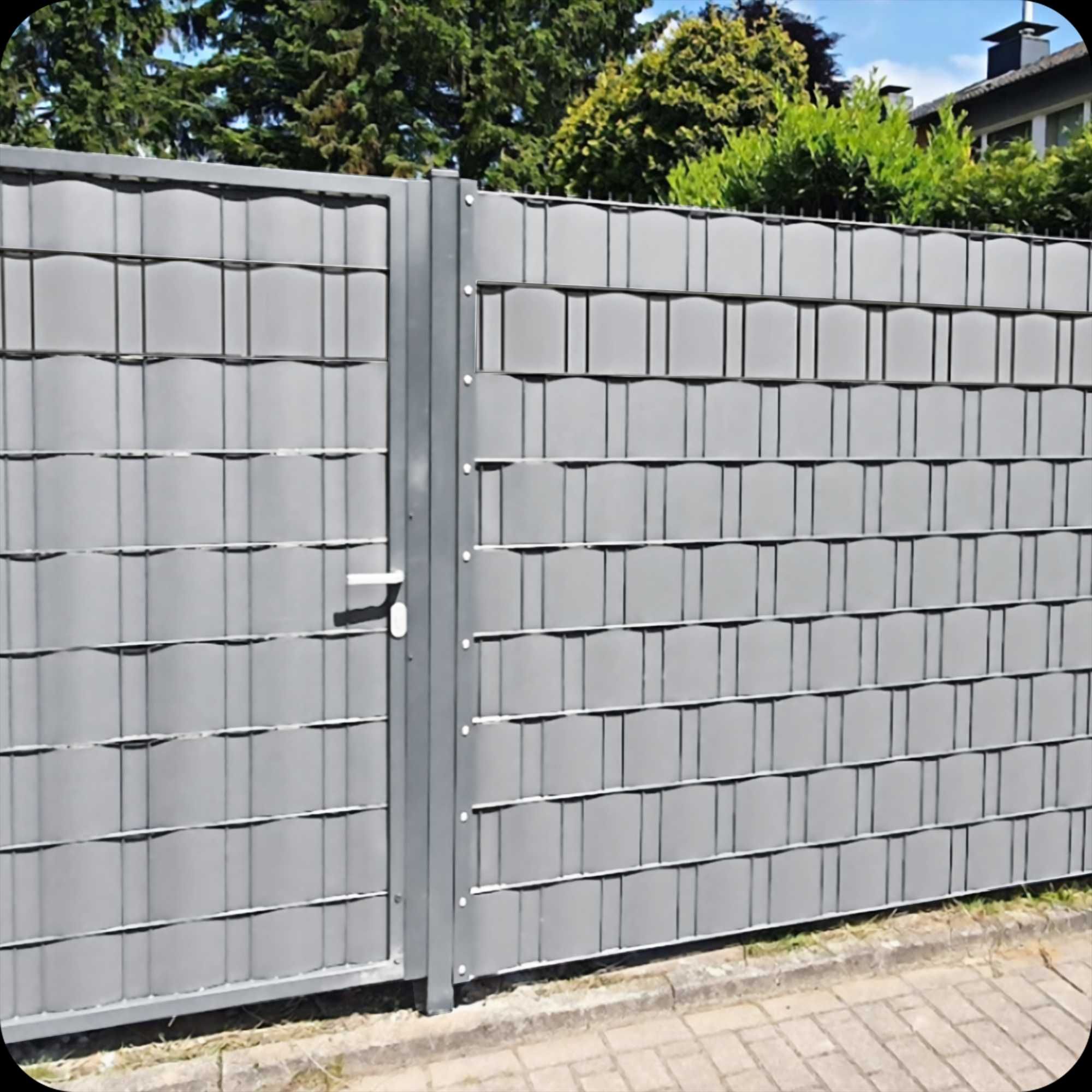 taśma ogrodzeniowa 19x35m osłona na ogrodzenia panelowe 30 klipsów