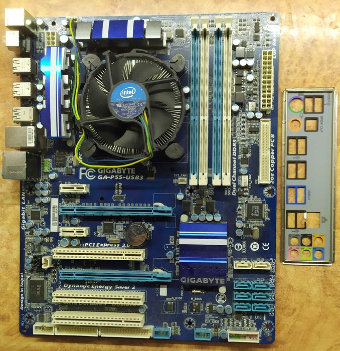 Комплект: Gigabyte GA-P55-USB3+QuadCore Intel Core i5-750 під ремонт