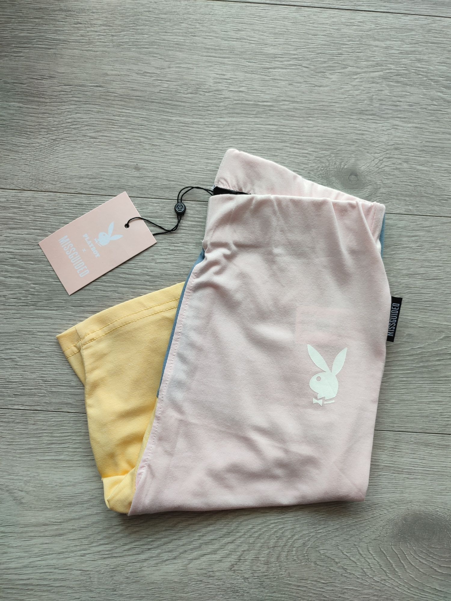 !NOWE! z metką spodnie pastel missguided Playboy XS kolarki legginsy