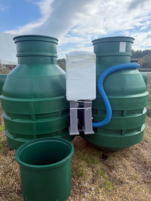 Przydomowa biologiczna oczyszczalnia ścieków, zbiorniki na deszczówkę