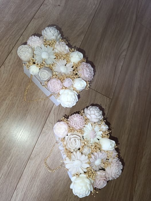 Flower box ze świec sojowych+topper