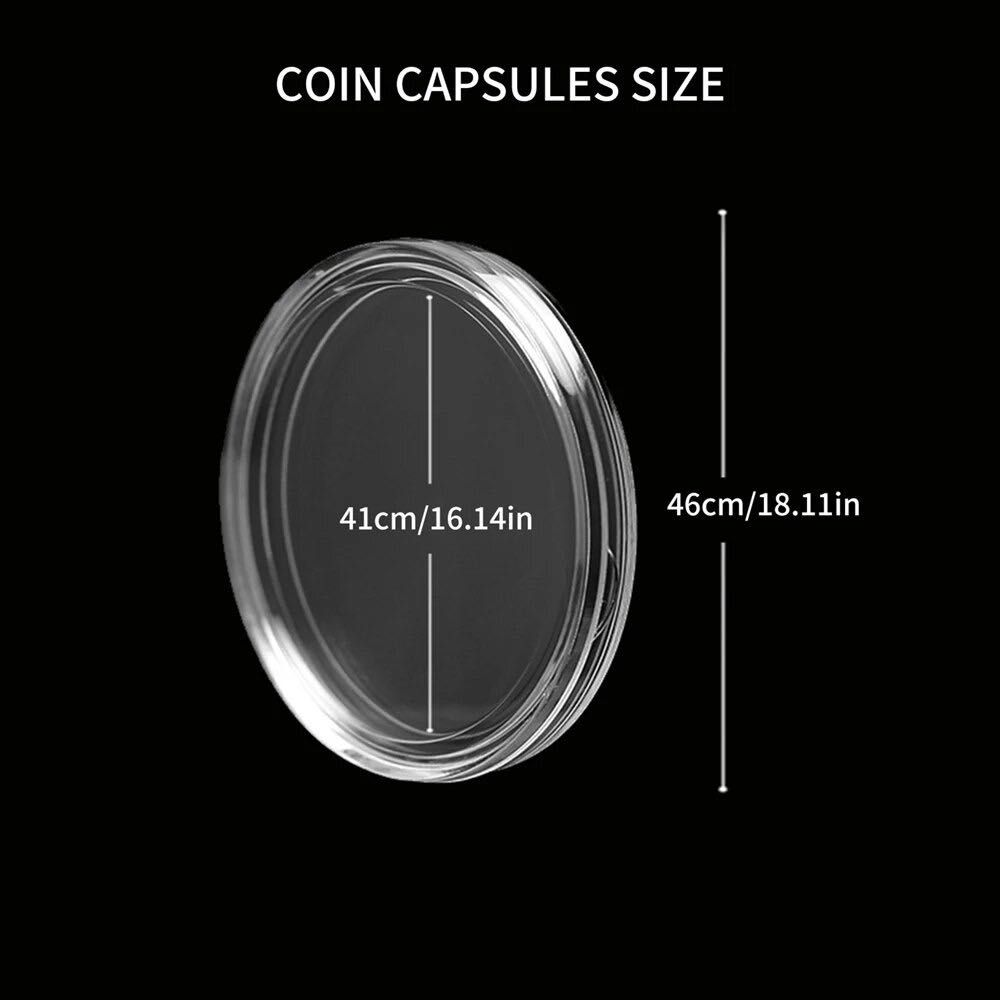 Капсули для монет 41 мм 60 шт в боксі зі вставками/колекціонування
