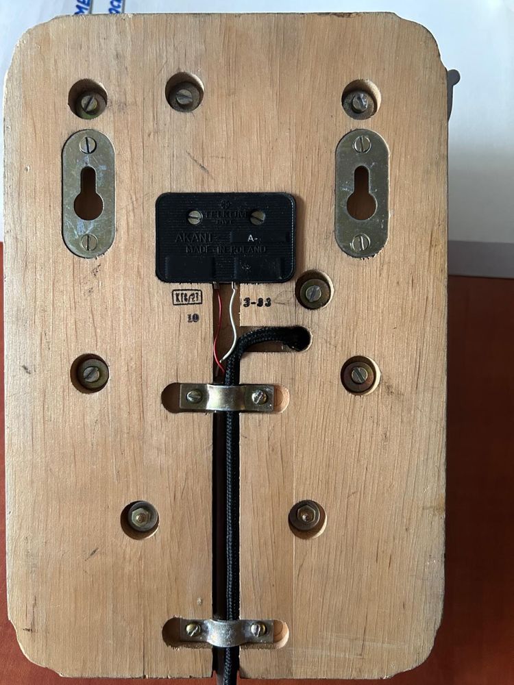 Zabytkowy telefon na korbkę TELKOM RWT Made in Poland! Kolekcjonerski!