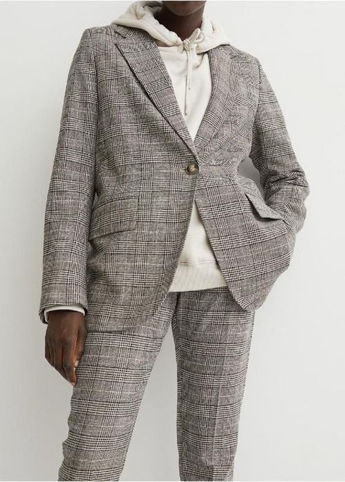 Пиджак / жакет в клетку оверсайз h&m