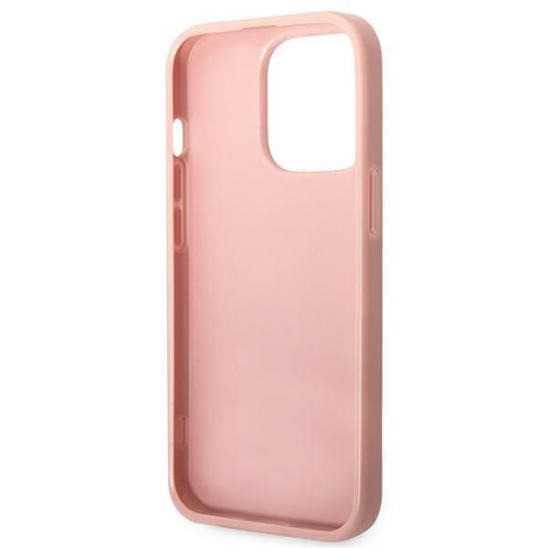 Guess Etui na iPhone 14 Pro 6,1" Różowy Hard Case z Brokatem