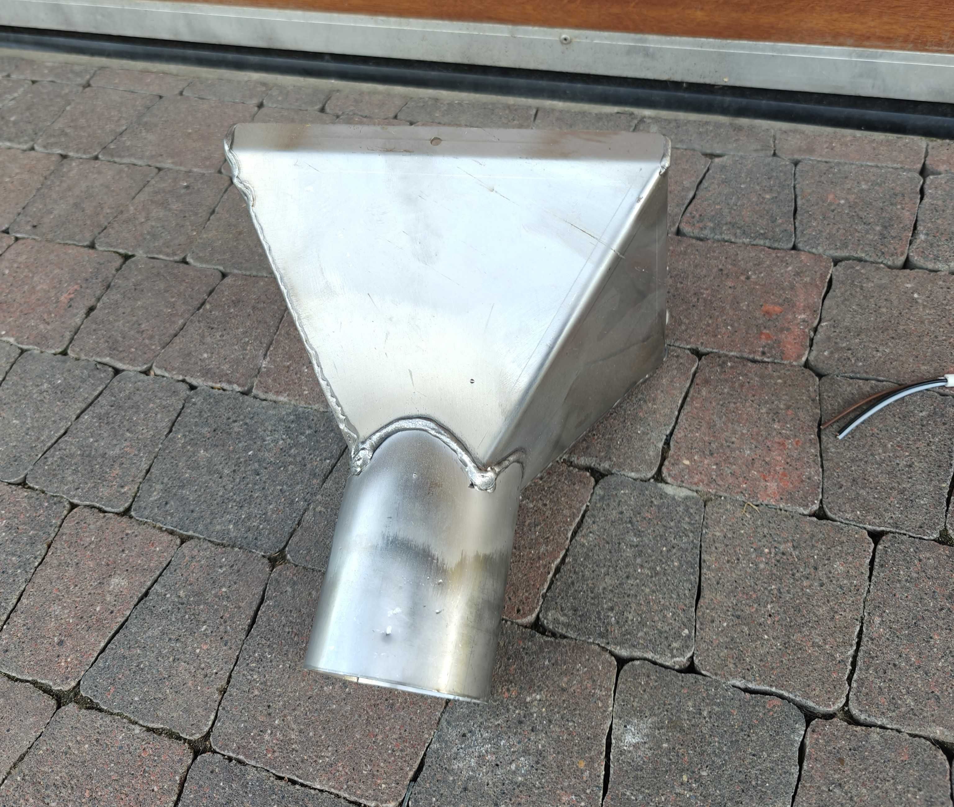 lejek INOX jednostki kontrolno wyładowczej do paszociągu spiralnego