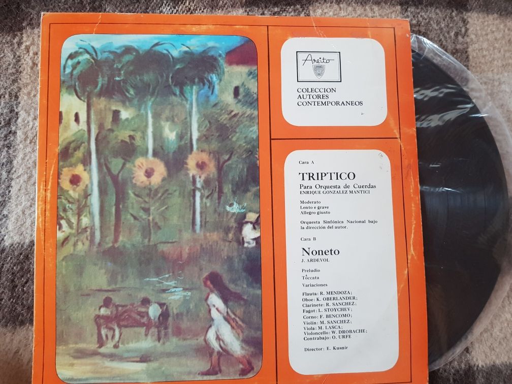 Vinyl E.G.Mantici Triptico ,J.Ardevol Noneto 1970 Areito Cuba