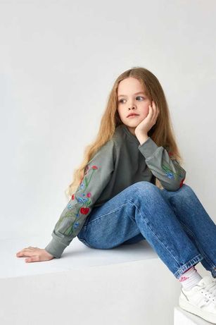 Bluza dziecięca Ukraina haft khaki 122 jakość WYPRZEDAŻ