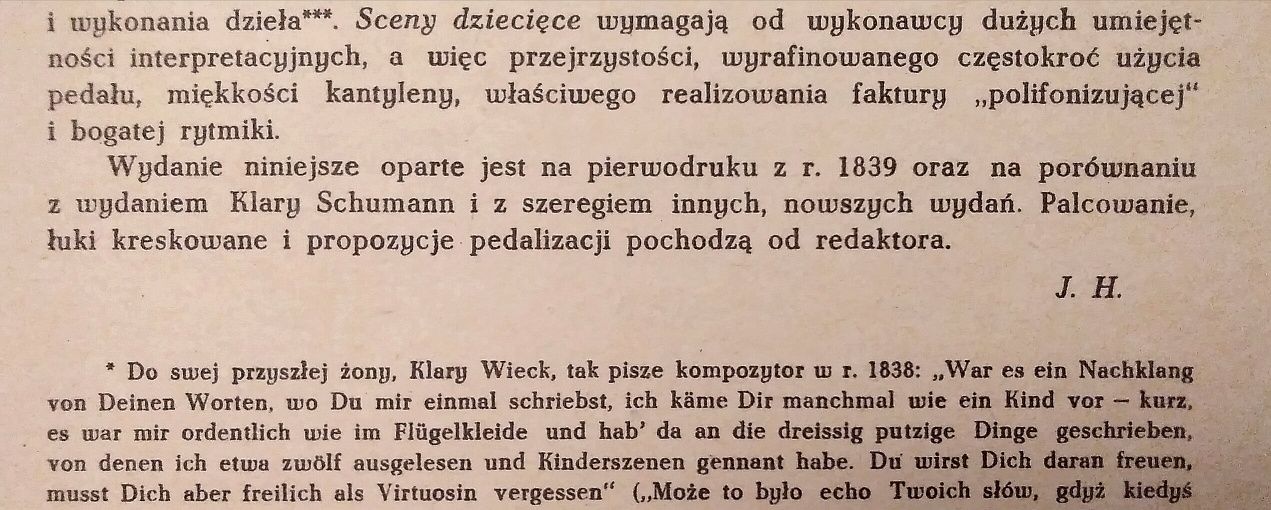 Nuty, R. Schumann, SCENY DZIECIĘCE op. 15 na fortepian, PWN 1976