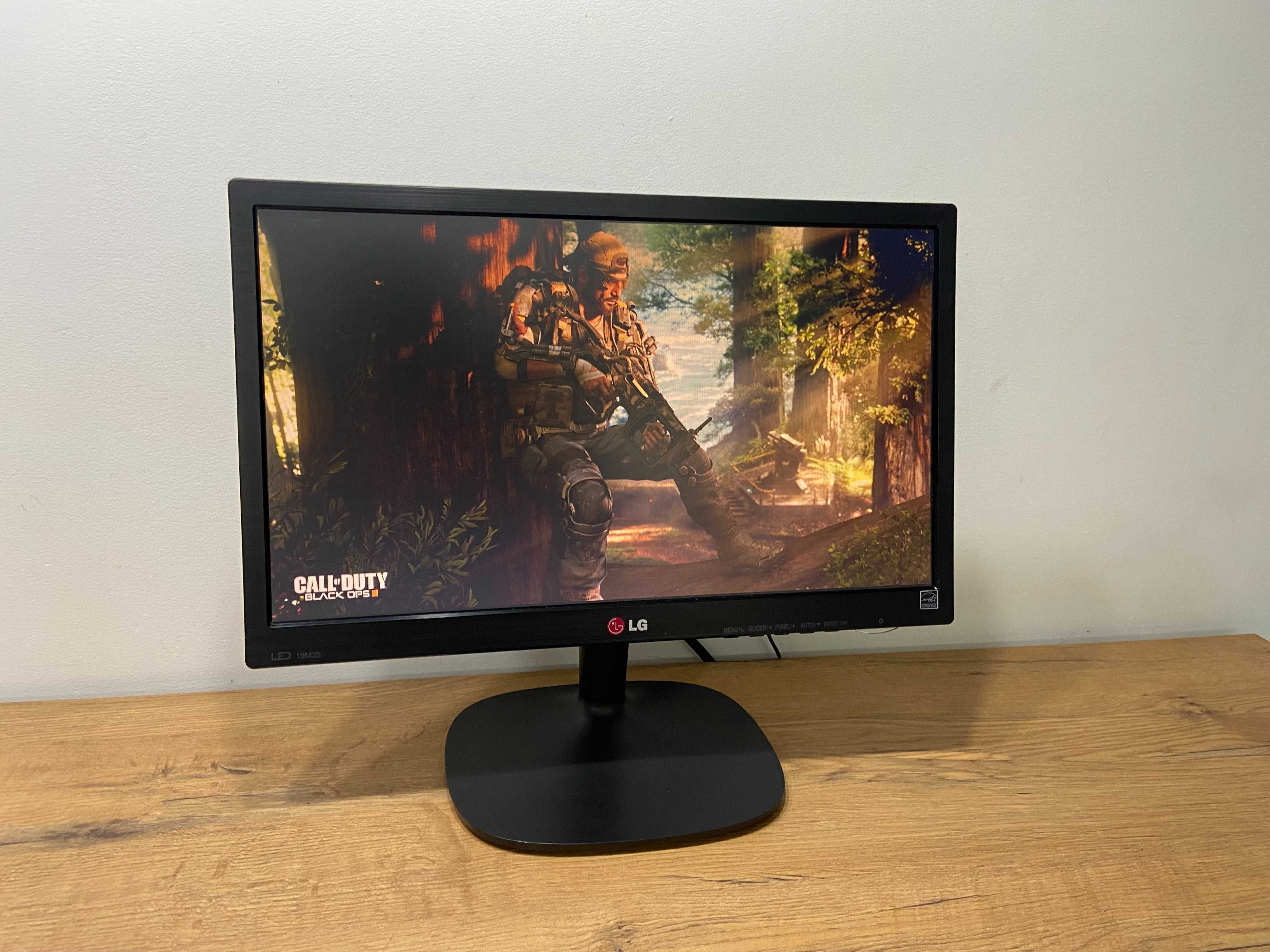 176. Monitor LG 19M35A-B 19 cali, Zadbany, VGA, HDMI