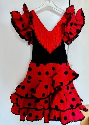 Sukienka hiszpanka, flamenco, tango, taniec, przebranie  104 110