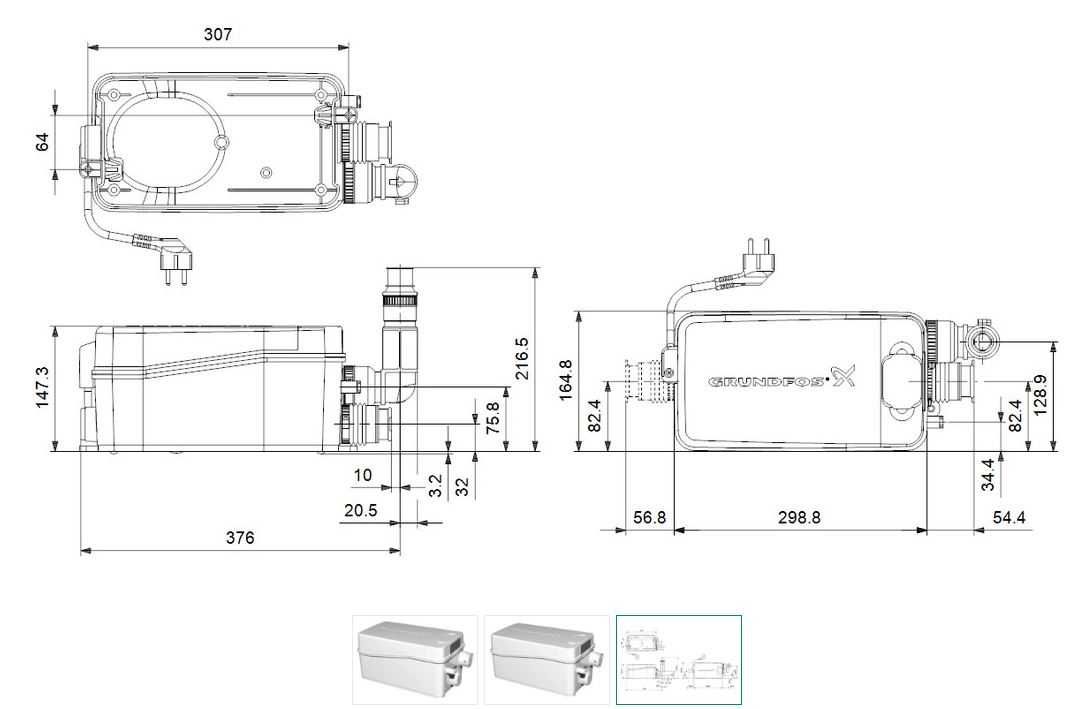 Grundfos SOLOLIFT2 D-2 pompa do sciekow, rozdrabniacz, agregat Hmax 5m