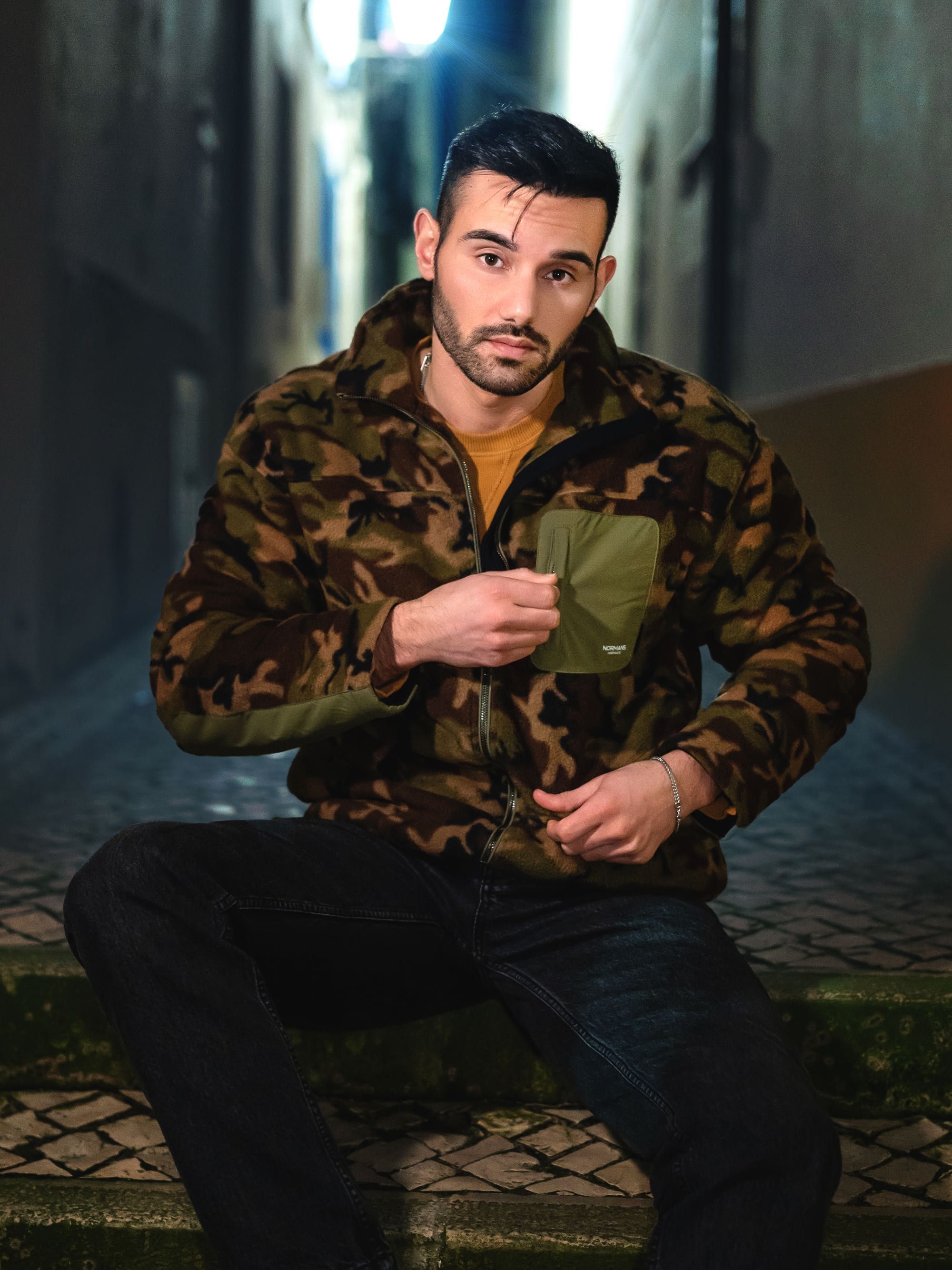 Casaco Camo Cargo Coat