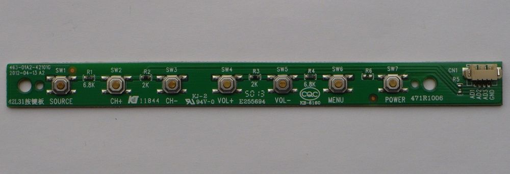 Keyboard Control 463-01A2-42101G - TV Manta LED5002