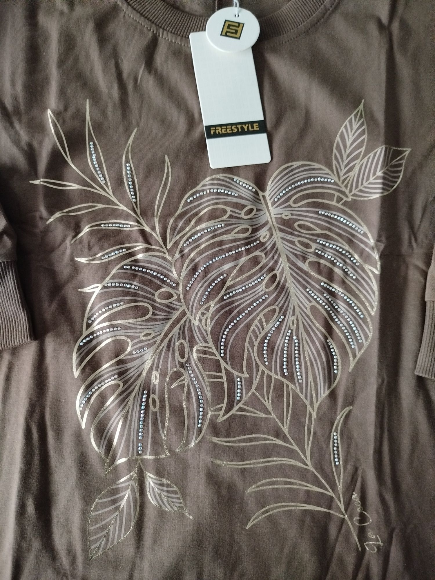 Bluzka damska Nowa XL/XXL kwiat Monstera