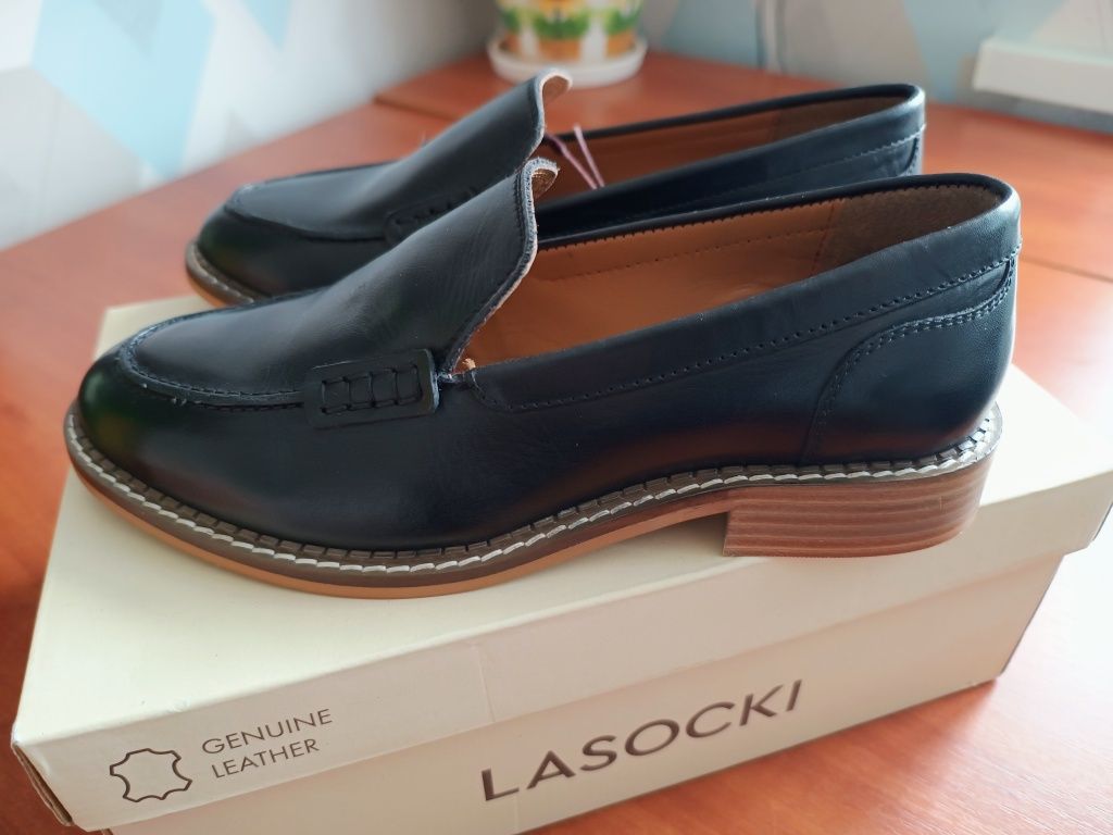 Шкіряні сліпери лофери туфлі жіночі Lasocki 38 розмір туфлі