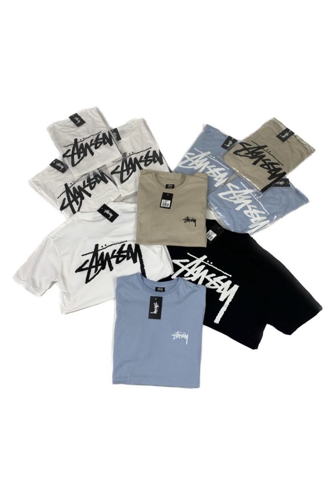 Футболка Stussy,Стусси,ОРИГИНАЛ,рр С,М,Л,ХЛ,белая,чёрная,синяя