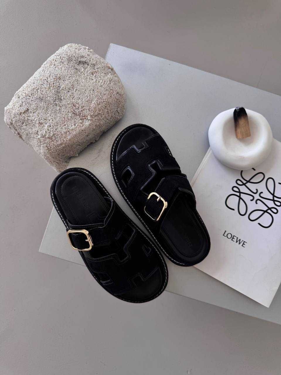 Шльопанці жіночі HERMES PLATFORM SLIDES | взуття на літо | босоніжки