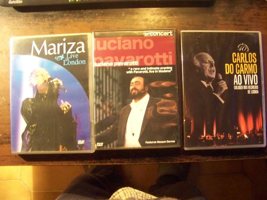 DVD concertos ao vivo- Carlos do Carmo, Mariza , Pavarotti