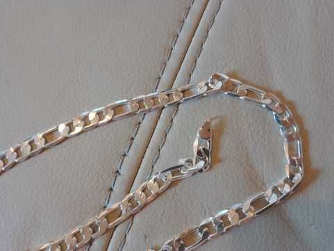 Łańcuszek Srebrny 925 35 g figaro 45 cm Uszkodzony