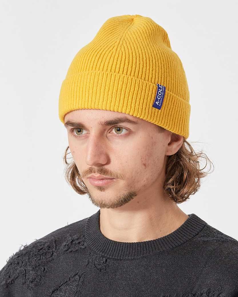 Шапка A-Cold-Wall Ribbed Structure Beanie Yellow